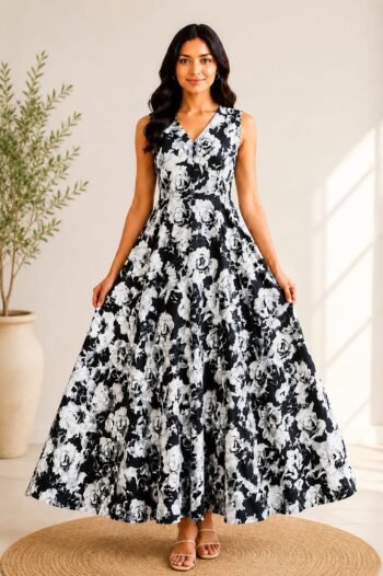 Stylish Women’s Floral Long Dress