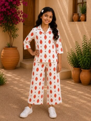 Kids 100% Cotton Cordset – Comfortable & Stylish Kids Wear Set