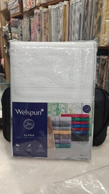 Welspun 100% Cotton Quick Dry Bath Towel | High Absorbency Super Soft, Fast Drying Alpha Towels for Bath | 60 cm X 120 cm | 1 Pc